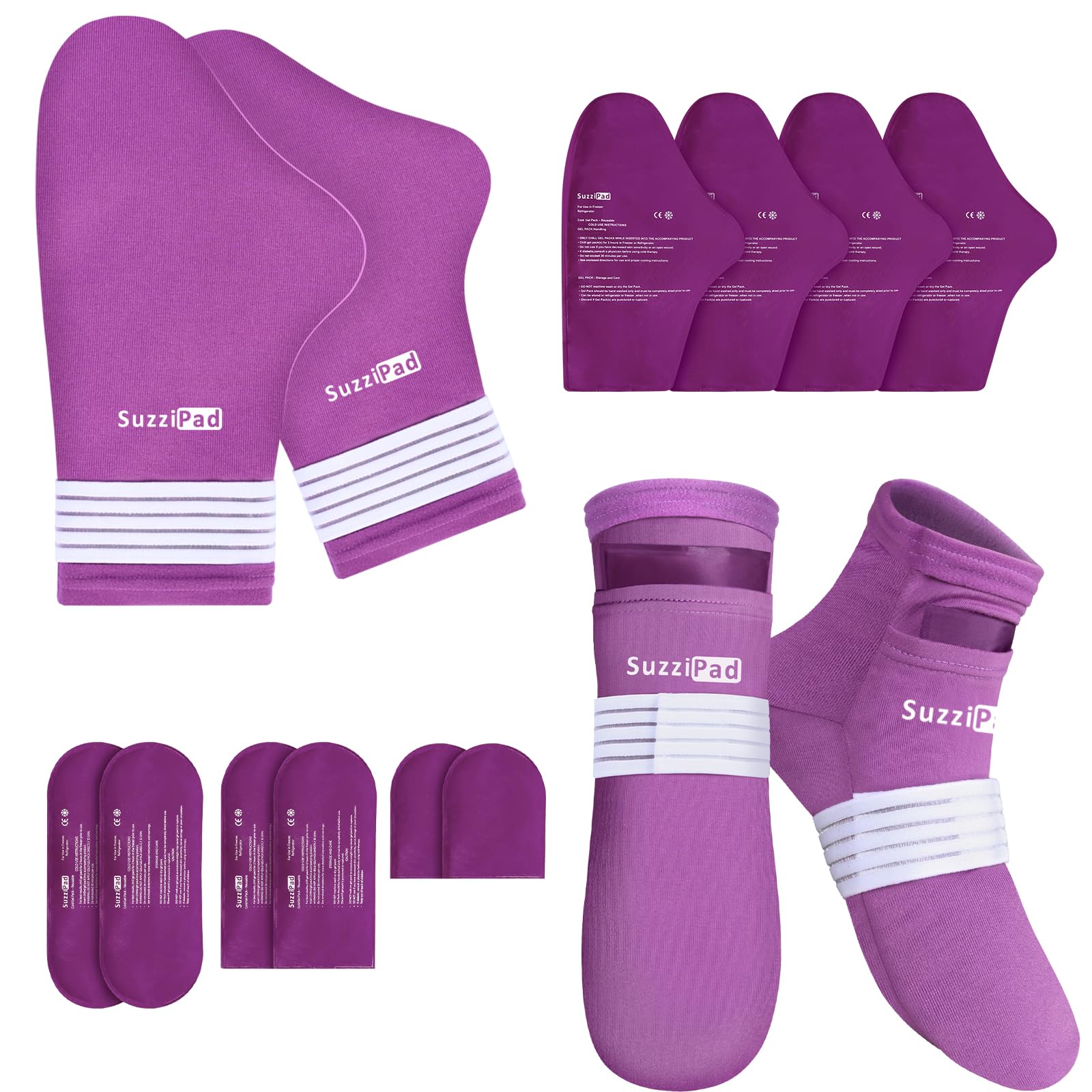 Amazon.com: SuzziPad Cold Socks & Hand Ice Pack, Cooling Gloves
